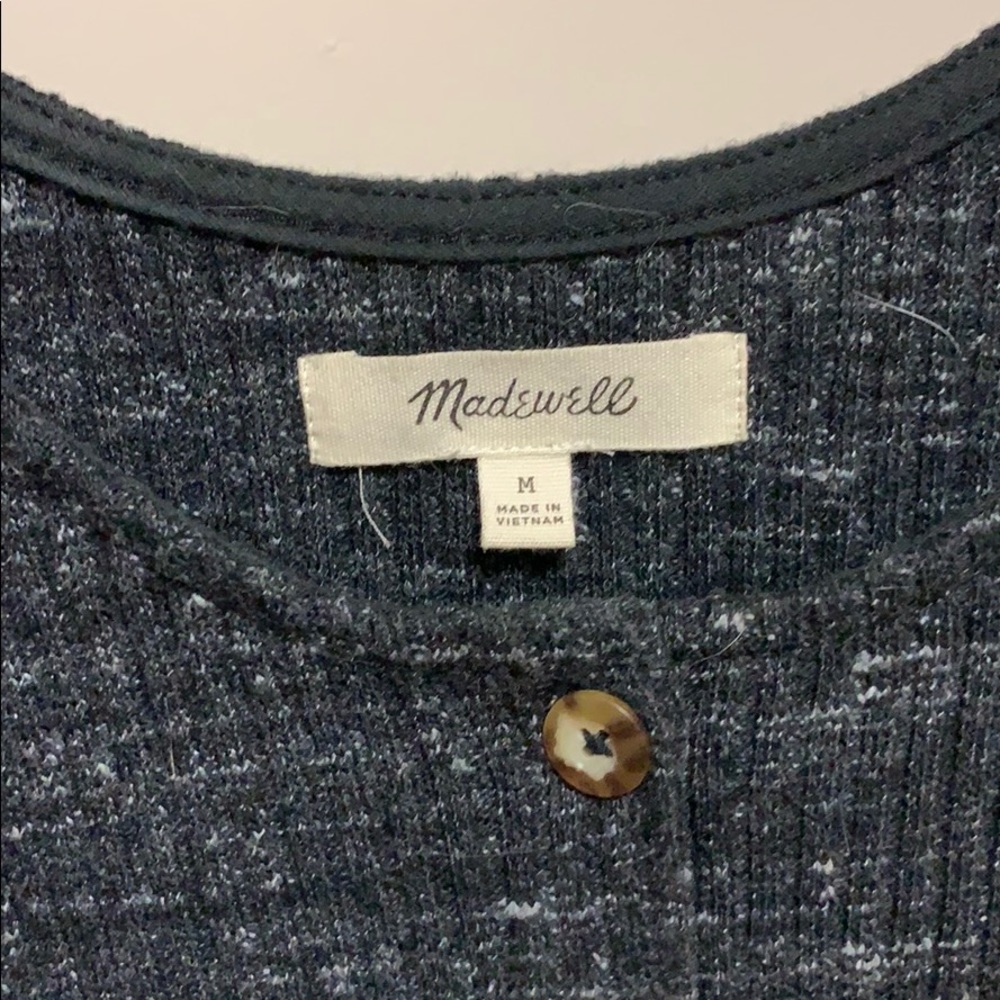 Madewell Ribbed Button-Front Tank 🐈‍⬛☕️📓 - Picture 4 of 6
